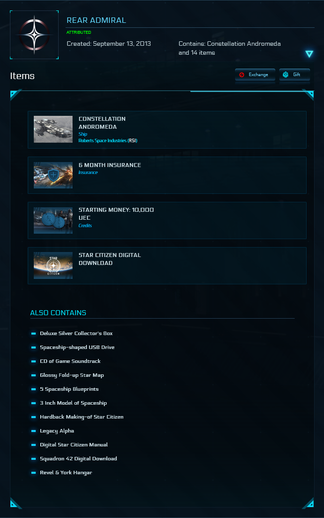 Rear Admiral (Rare Physical Collectors Edition)