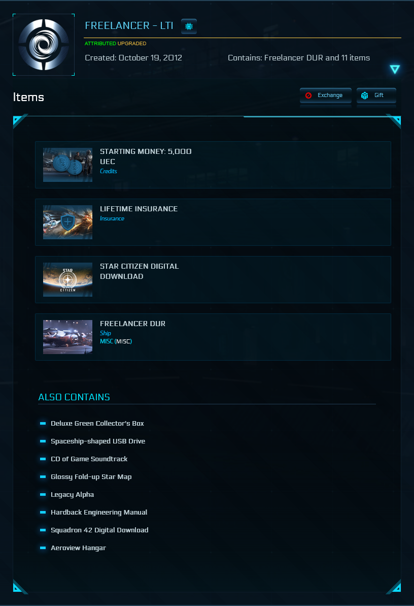 Freelancer + DUR upgrade - LTI (Rare Physical Collectors Version)