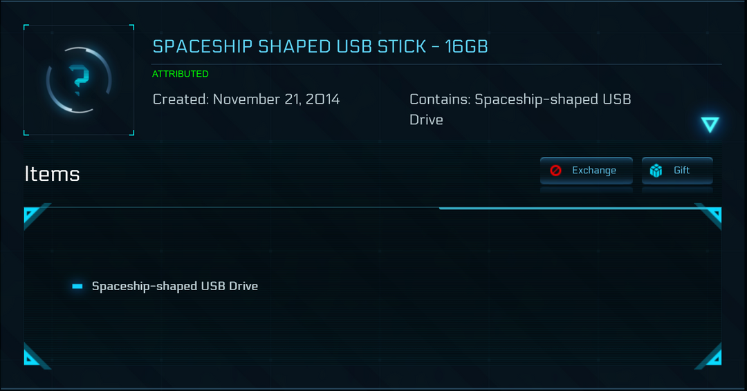 Spaceship shaped USB stick - 16GB