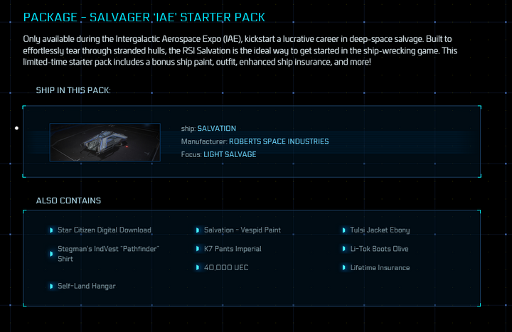 Salvager "IAE" Starter Pack - Original Concept LTI
