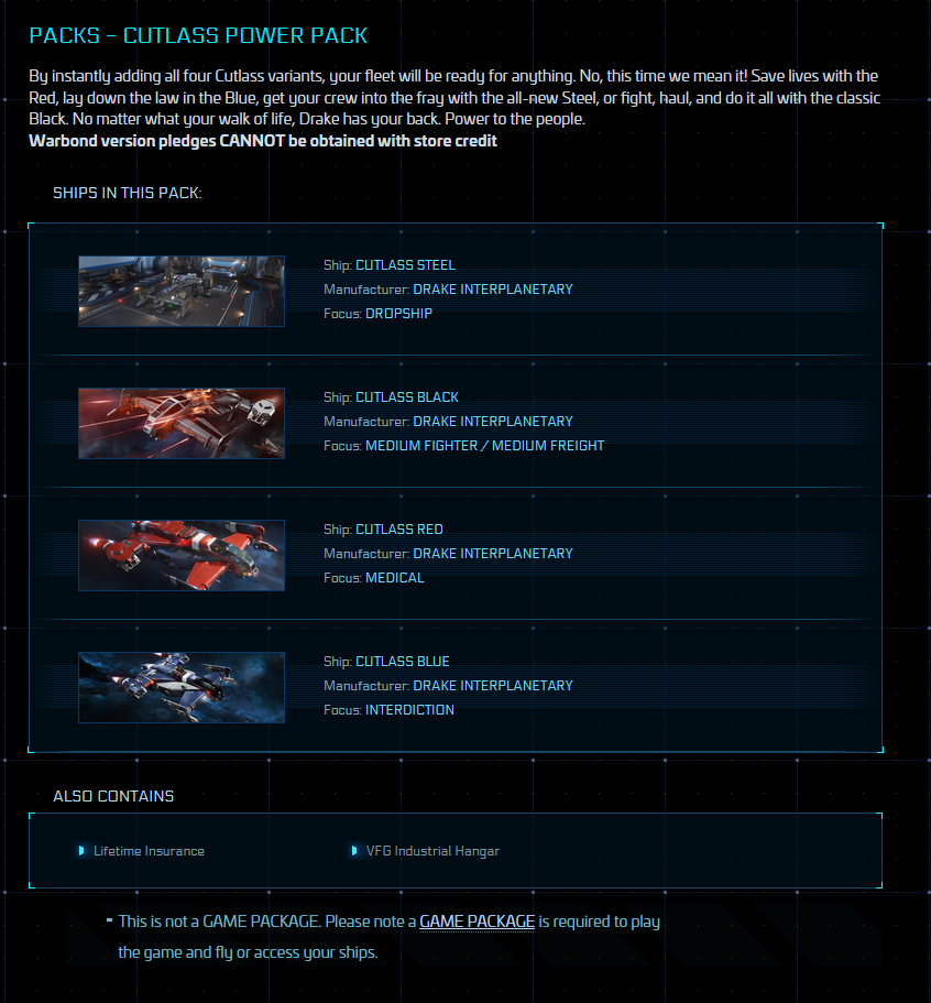 Cutlass Power Pack (Steel, Red, Black, Blue  - Original Concept LTI