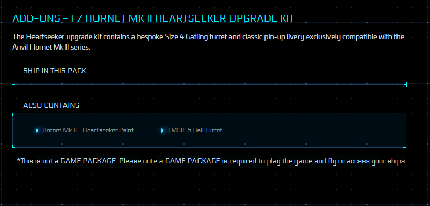 F7 Hornet Mk II Heartseeker Upgrade Kit