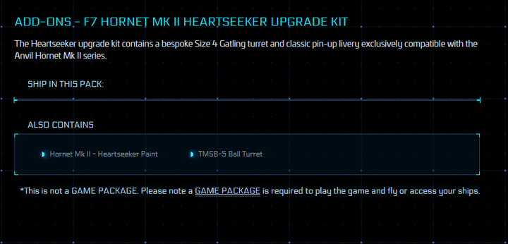 F7 Hornet Mk II Heartseeker Upgrade Kit + Arden-SL Fate Armor