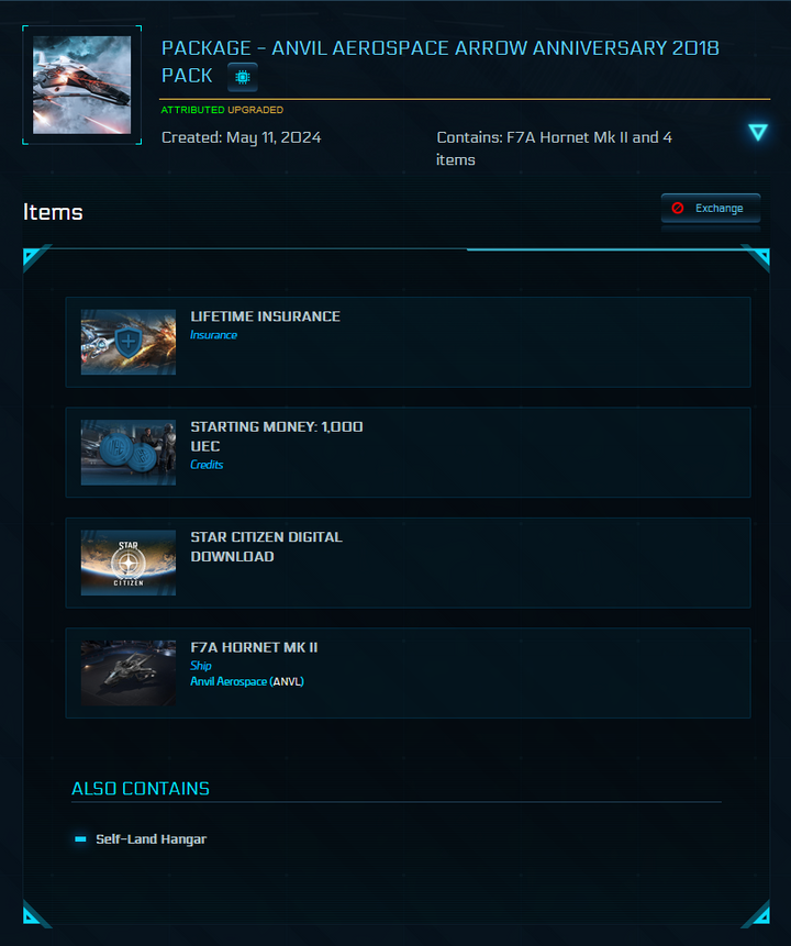 F7A Hornet MK II Game Package - LTI