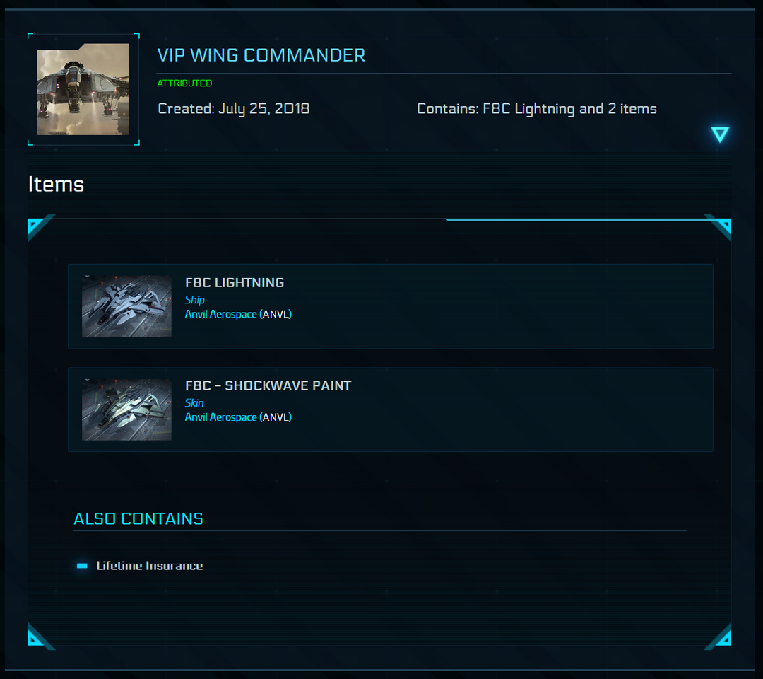 F8C Lightning Wing Commander Reward