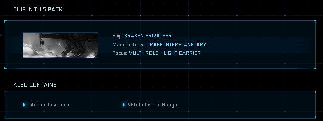 Wing Commander / Original Backer / Capital Ship Account (F8C, Kraken Privateer, AMD Omega )