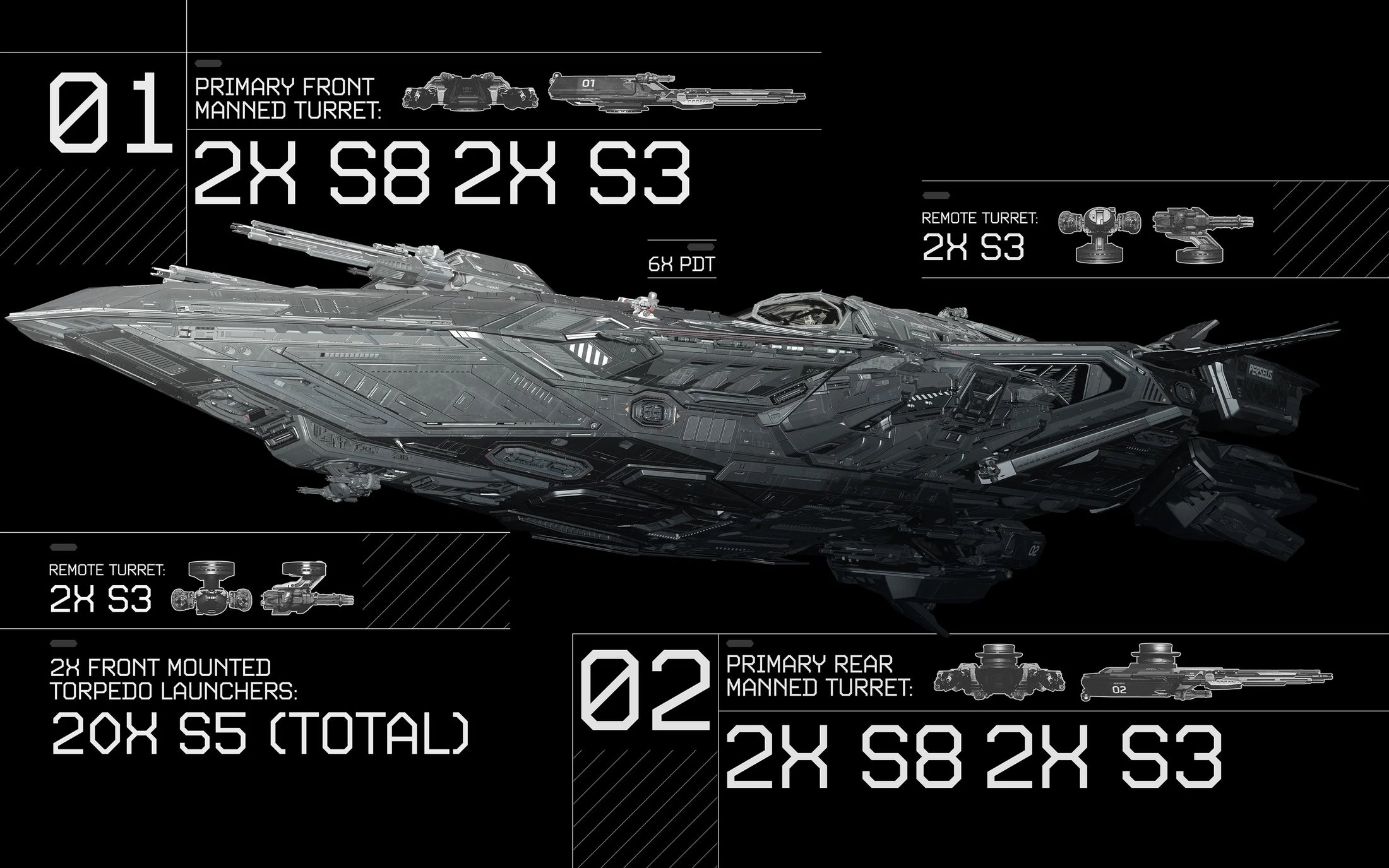 RSI Perseus cross-section schematic