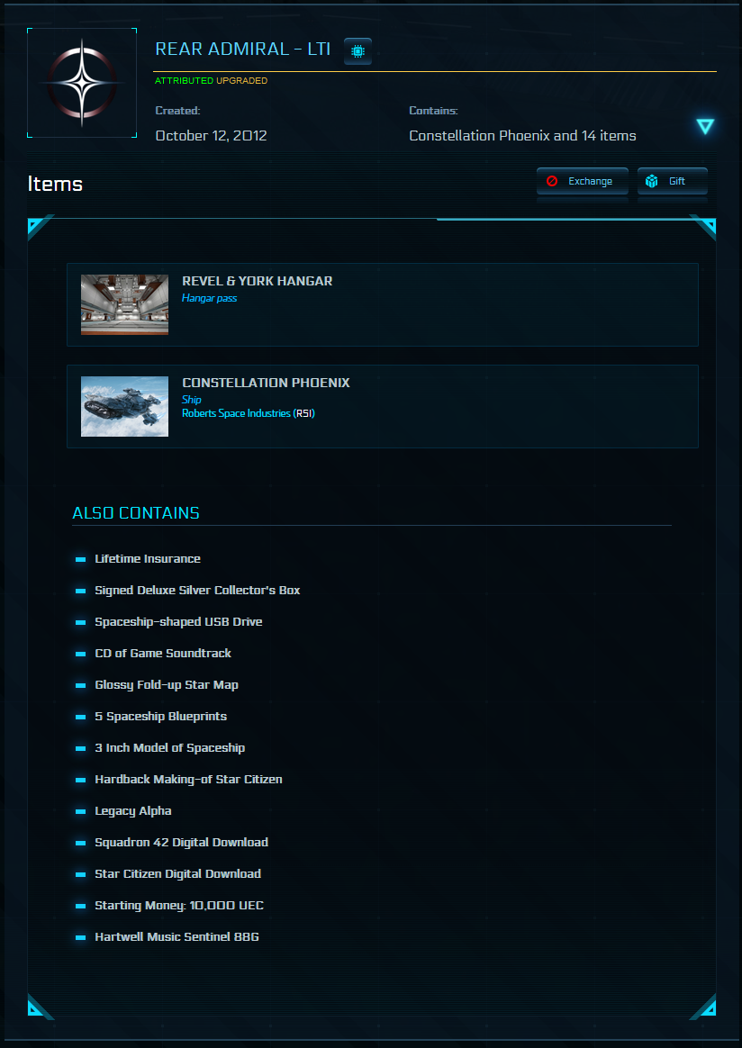 Signed Rear Admiral + Phoenix Upgrade (Physical Collectors Edition) - LTI