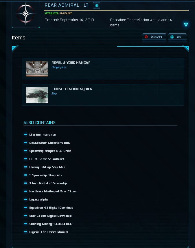 Rear Admiral + Aquila Upgrade (Rare Physical Collectors Edition) - LTI