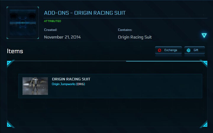 Buy Origin Racing Suit for Star Citizen