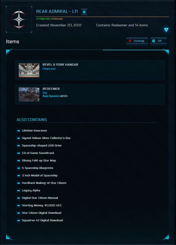 Signed Rear Admiral + Redeemer Upgrade (Rare Physical Collectors Edition) - LTI