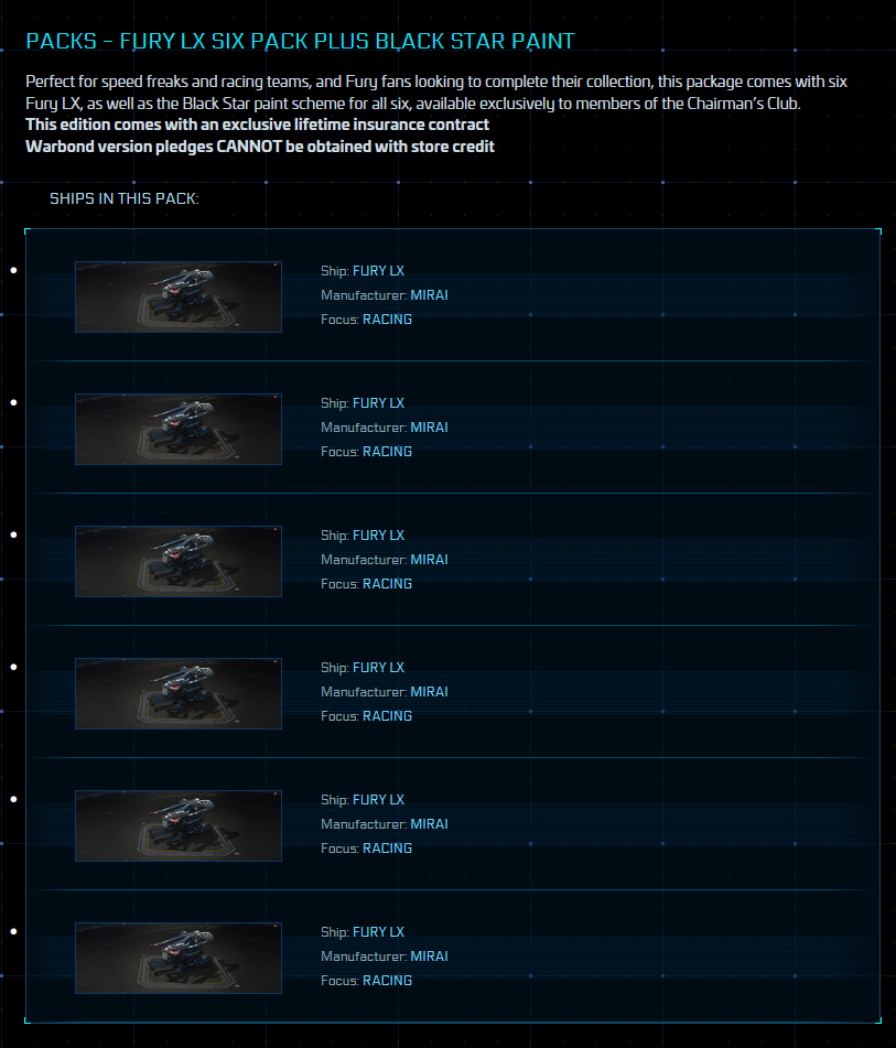 Fury LX Six Pack plus Black Star Paint - Original Concept LTI