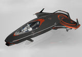 Customize your Origin 100 series ship with this explosive grey and orange color scheme.