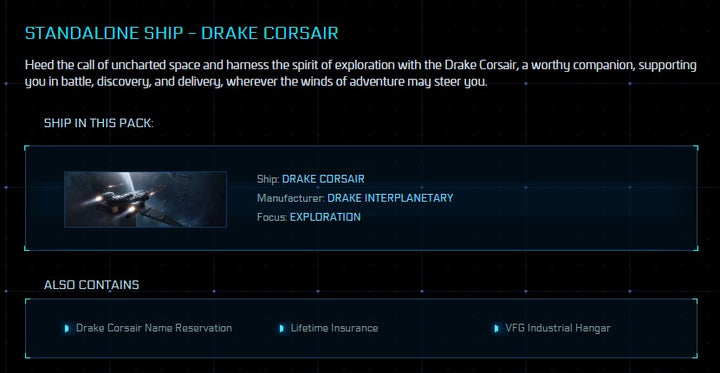 Buy Corsair Original Concept with LTI for Star Citizen