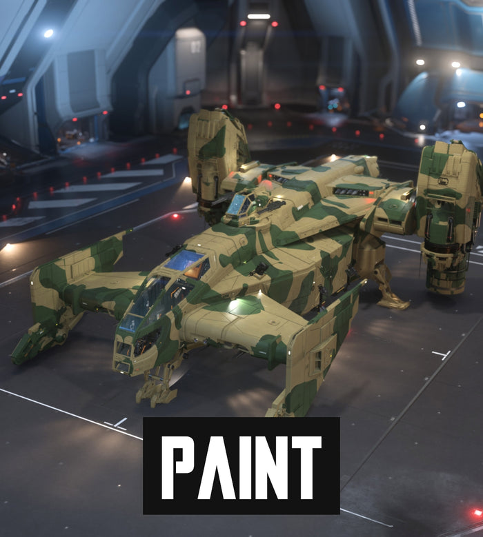 The Cutlass Cypress paint scheme uses a high contrast, disruptive camo pattern to help conceal the ship's silhouette. This paint is compatible with all Cutlass variants.