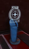The "Gamescom 2943" Hangar Trophy is a trophy you could obtain only during the 2013 Gamescom event. It was exclusively sold around the event and will be never obtainable again.