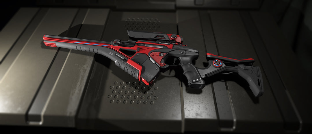 The A03 delivers an impressive rate of fire for a sniper rifle that sacrifices accuracy for urgency when successive shots are required. Considering its renowned design and unique features, it’s easy to see why the A03 has become a favorite of security professionals across the empire. The “Red Alert” edition mixes grey and a vibrant red for a bold and dynamic design.