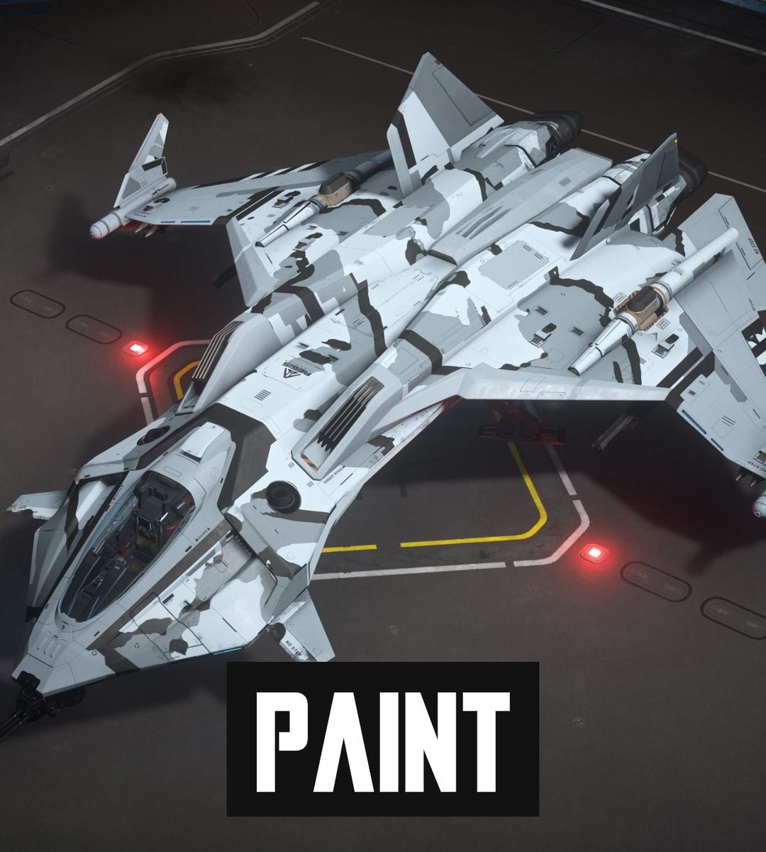 Soar like the winter winds with the Frostbite Camo paint scheme for your Aegis Gladius.