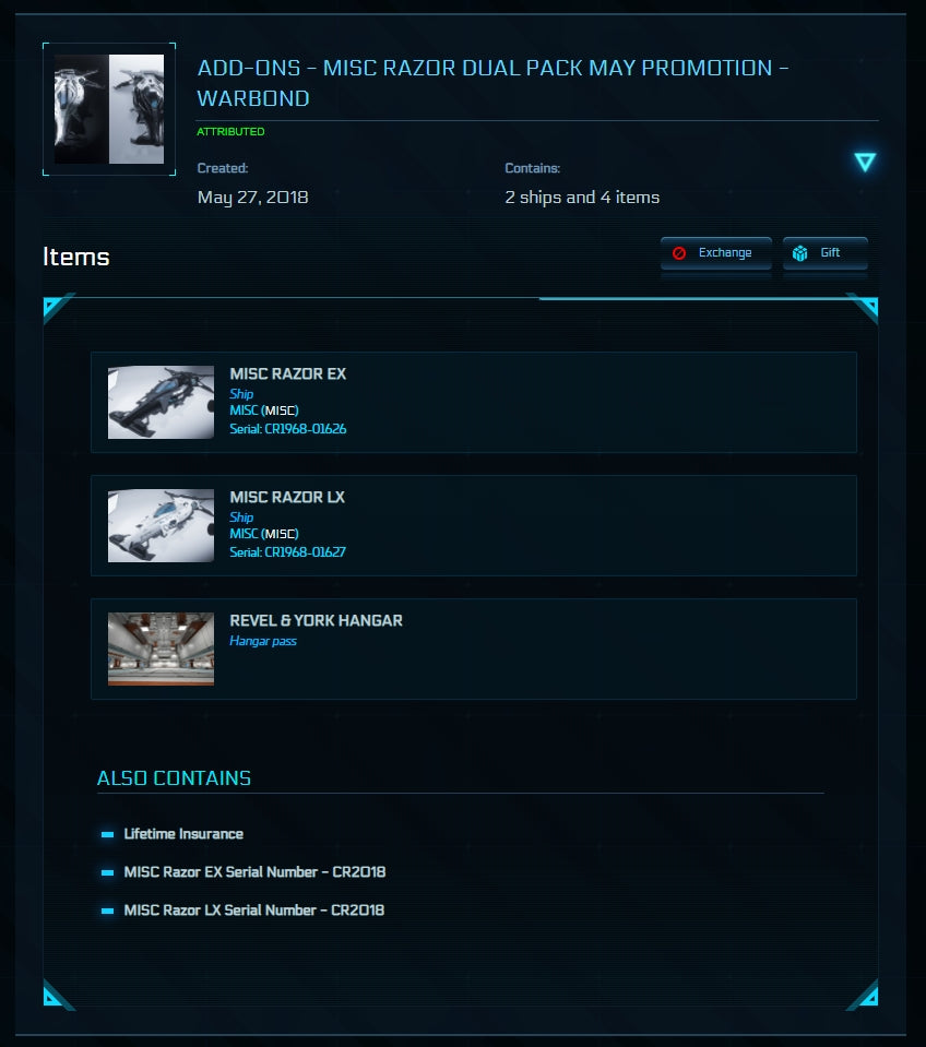 Razor Dual Pack May Promotion Warbond (EX + LX) - Original Concept LTI