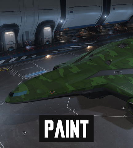 A woodland camo inspired design distinguishes the Dryad paint scheme from other options for the Hercules Starlifter. This paint is compatible with all Hercules variants.