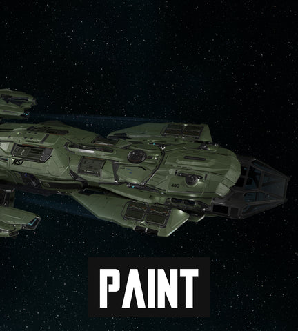 Although rarely seen in active theaters, the RSI Constellation is utilized by the Navy for long-distance supply runs, fleet support, and covert operations. This dark green paint matches the military-spec Constellation seen throughout the UEE and beyond. This paint is compatible with all RSI Constellation variants.