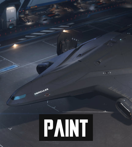Let your Hercules Starlifter become one with vast, black expanse of space with the Cerberus paint scheme. This paint is compatible with all Hercules variants.