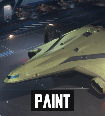 Customize your Hercules Starlifter with the exquisite Draco livery that's gold with black highlights. This paint is compatible with all Hercules variants.