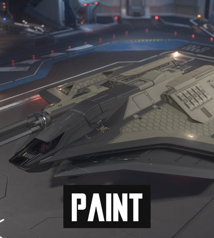 The Outrider paint scheme blends black with dark military green to highlight the Ares Star Fighter's warrior spirit. This paint is compatible with all Ares Star Fighter variants.