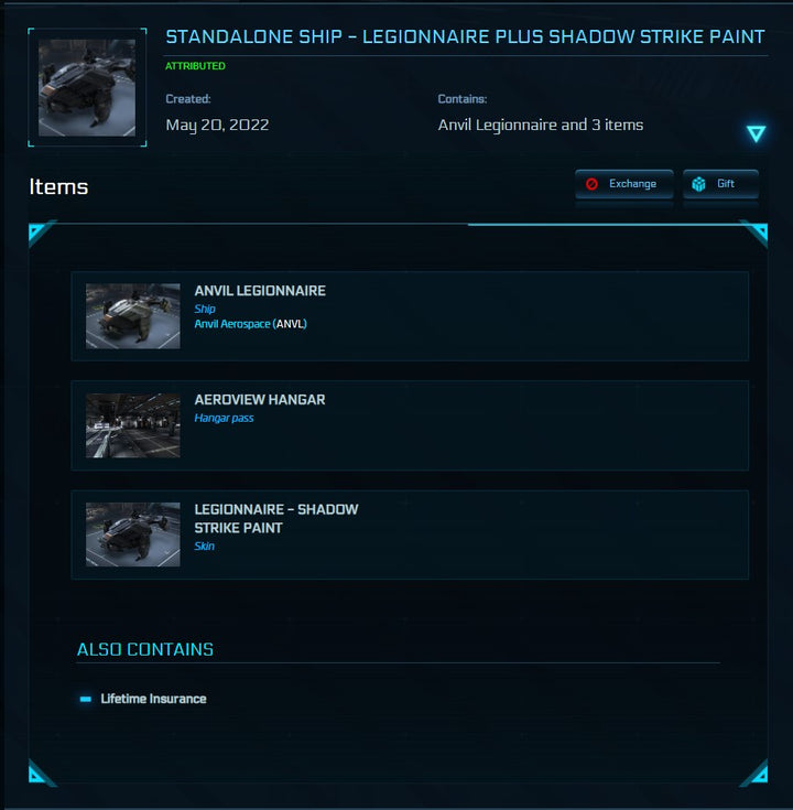 Buy Legionnaire Original Concept with LTI for Star Citizen