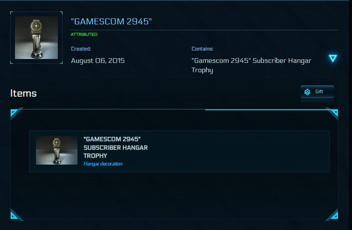 Gamescom 2945 Subscriber Trophy