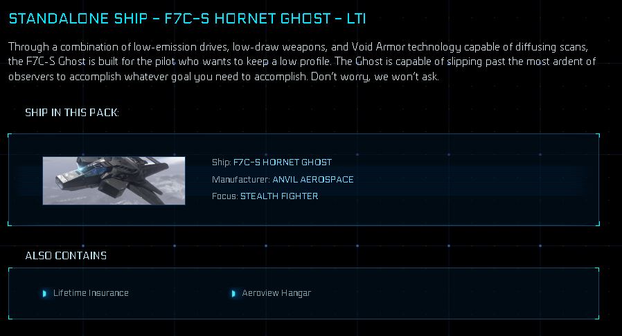 F7C-S Hornet Ghost MK I - Original Concept LTI