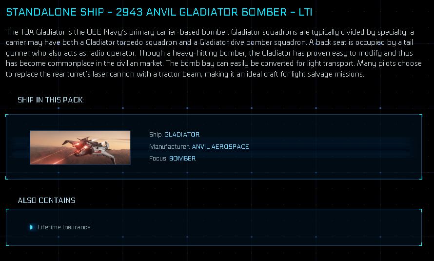 Buy Gladiator Original Concept with LTI for Star Citizen – The Impound