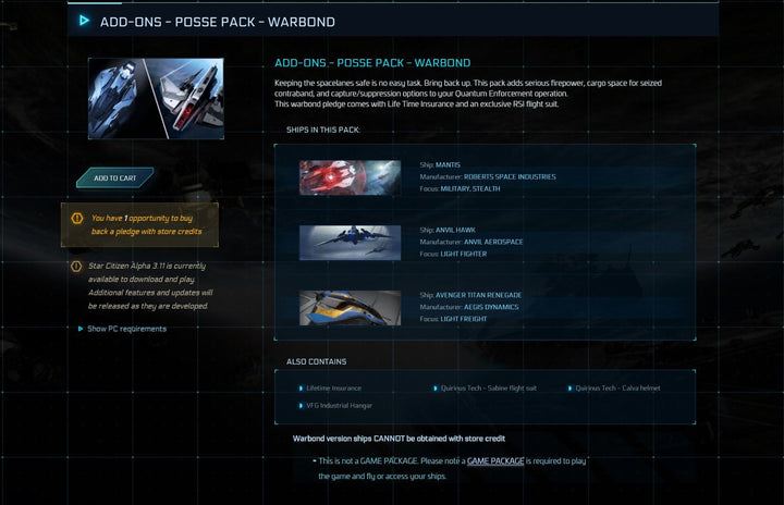 Posse Pack (with Sabine Suit and Calva Helmet) - Original Concept LTI