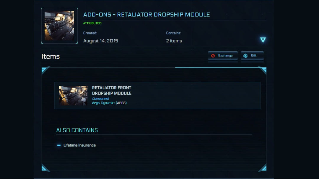 Buy Retaliator Dropship Module - LTI for Star Citizen