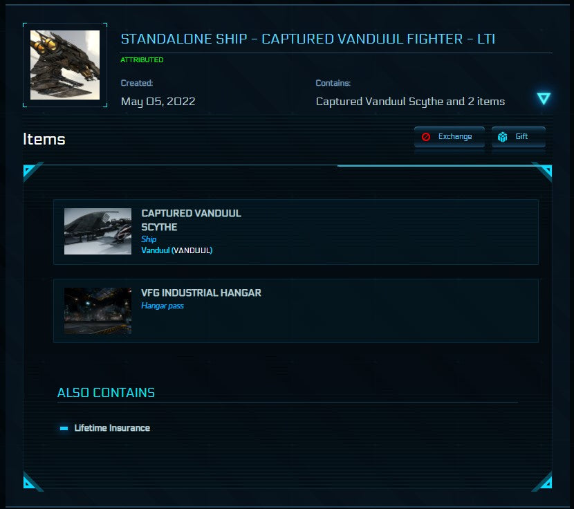 Scythe Vanduul Fighter (Captured Version) - Original Concept LTI