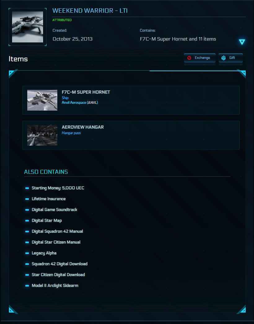 Buy ​Package - Weekend Warrior - LTI - Star Citizen – The Impound