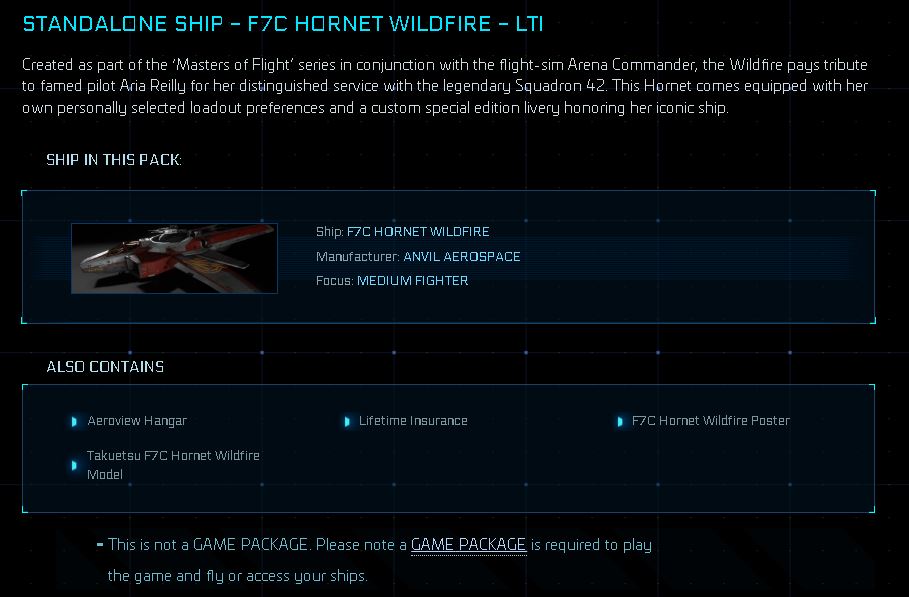 F7C Hornet Wildfire MK I - Original Concept LTI