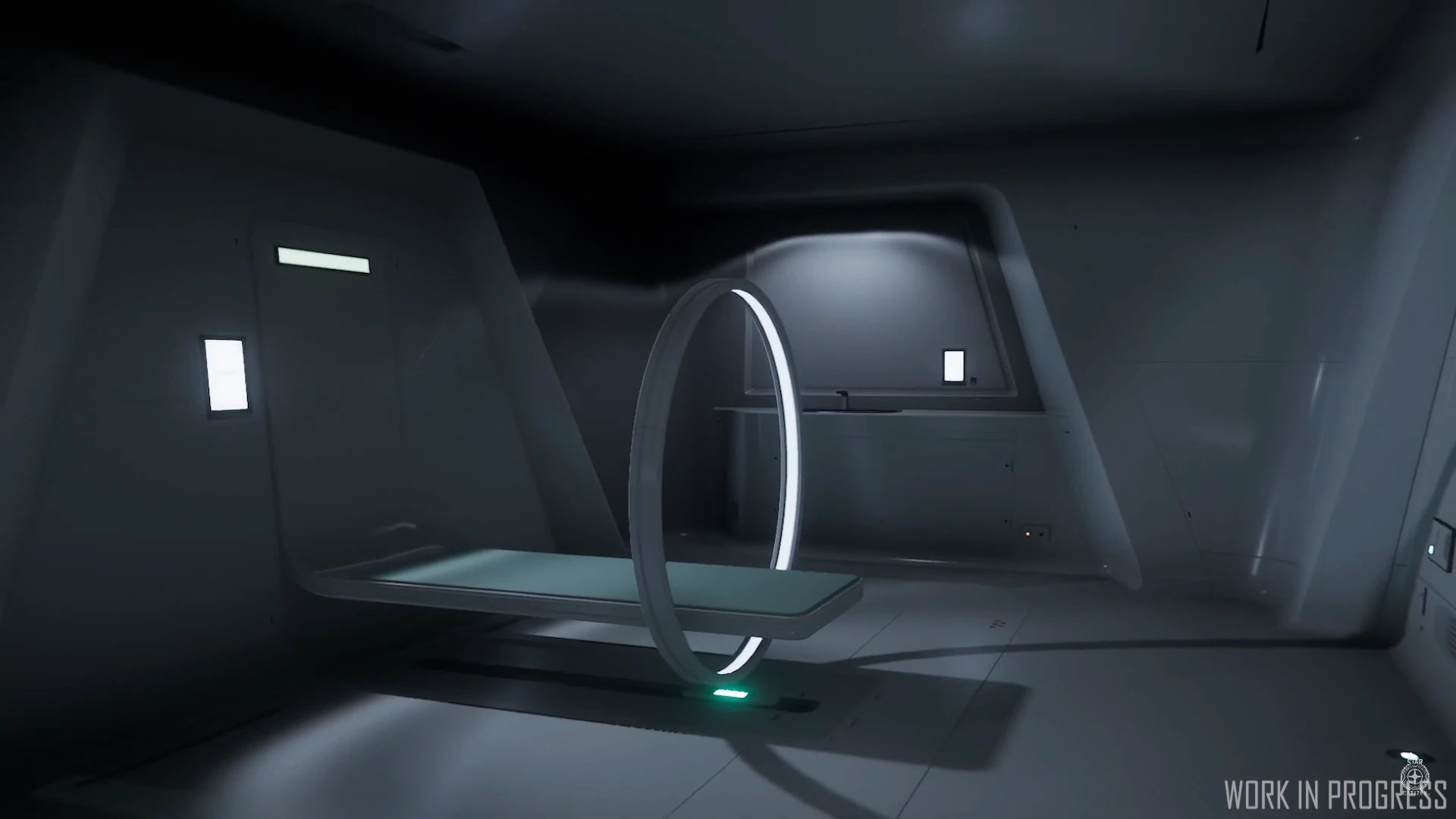 890 Jump - Greybox render of the medbay of the 890 Jump in Star Citizen
