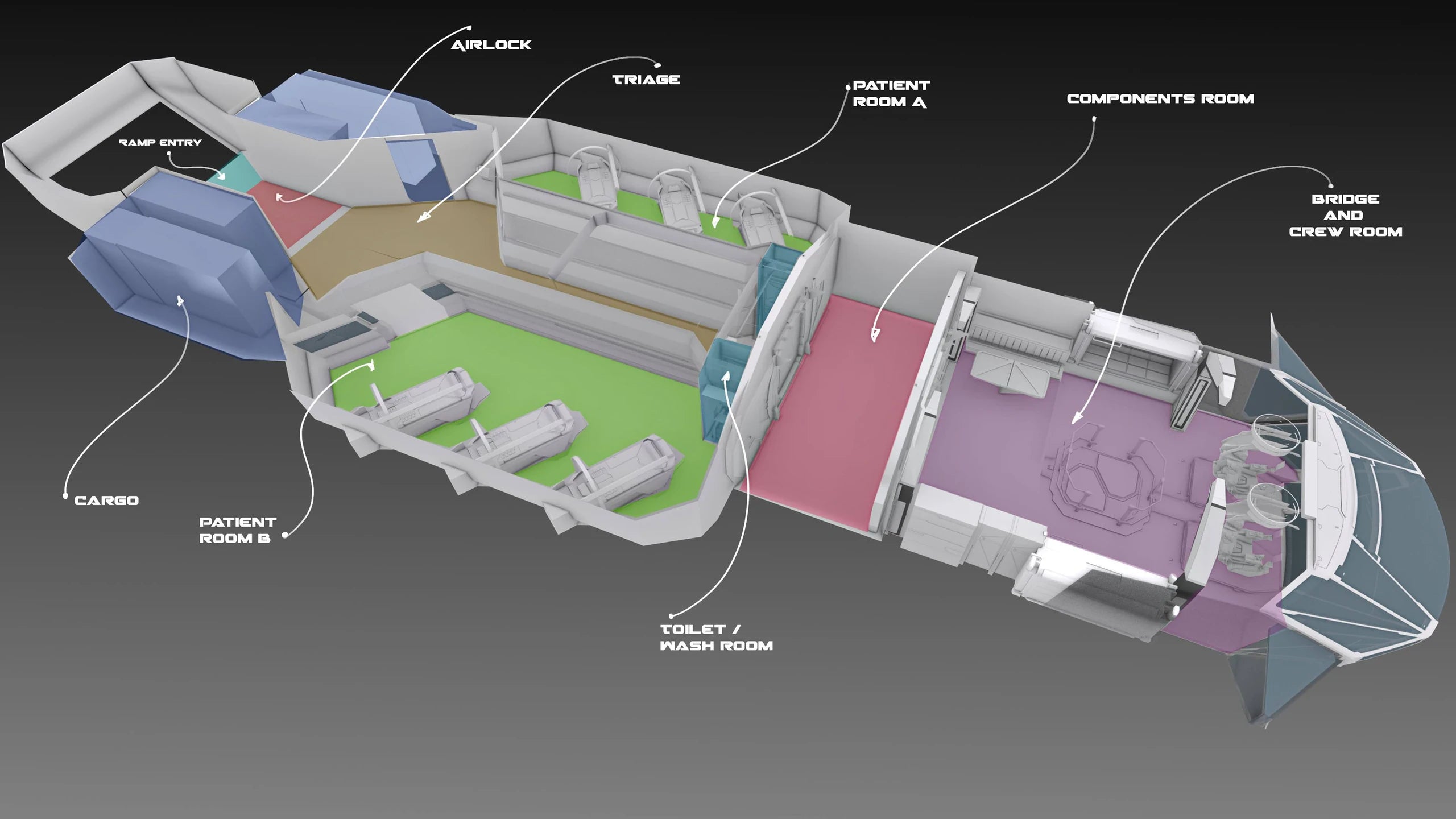Apollo Medivac - Apollo - interior layout in Star Citizen