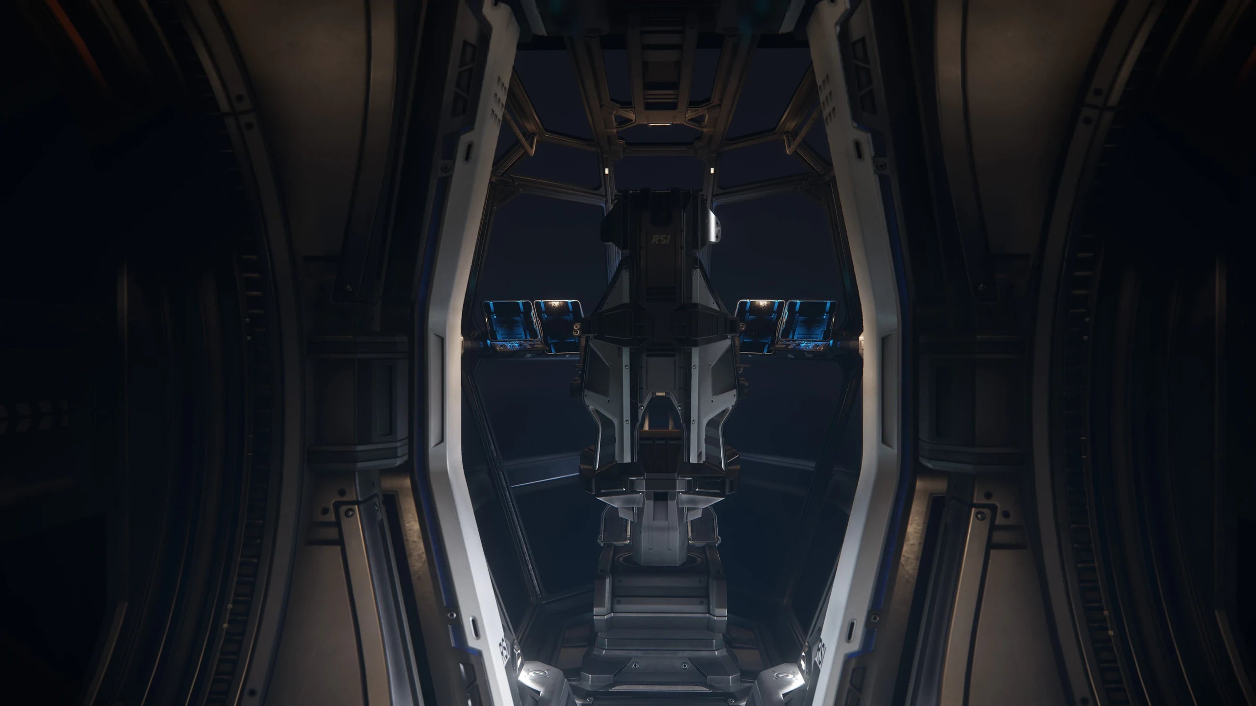 Aurora LX - Cockpit looking forward in Star Citizen