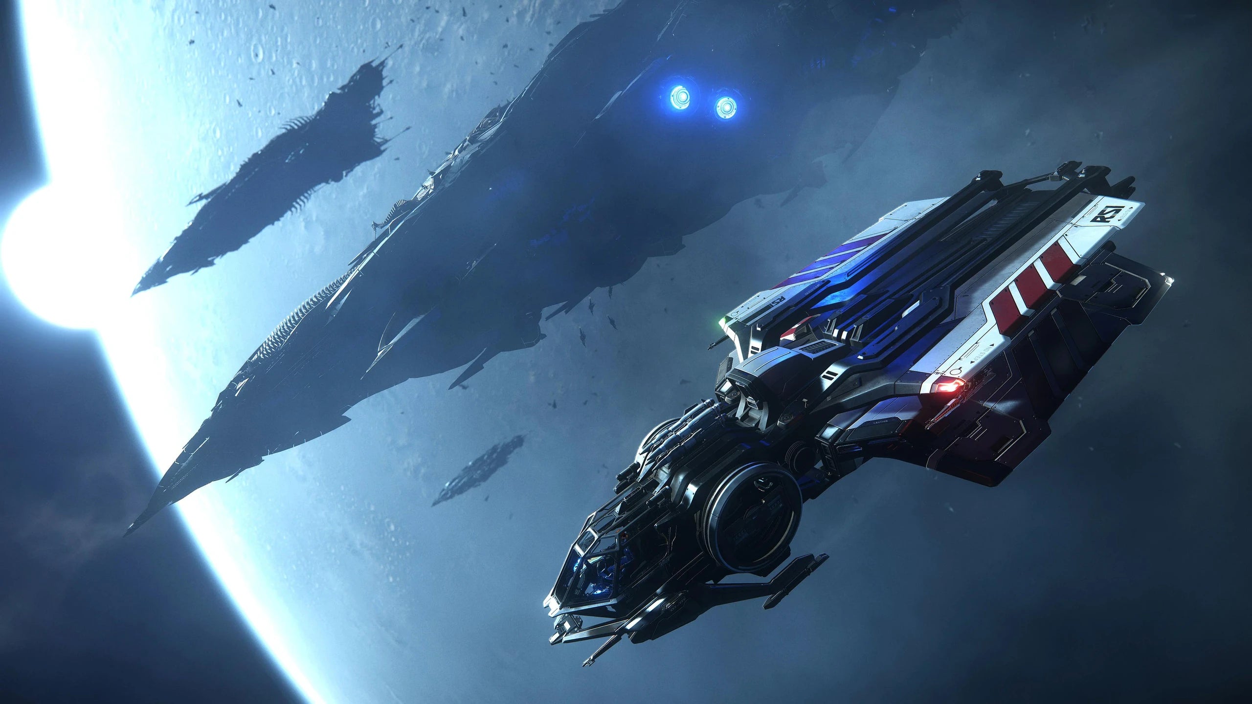 Aurora MR - flying away from Kingships in Star Citizen