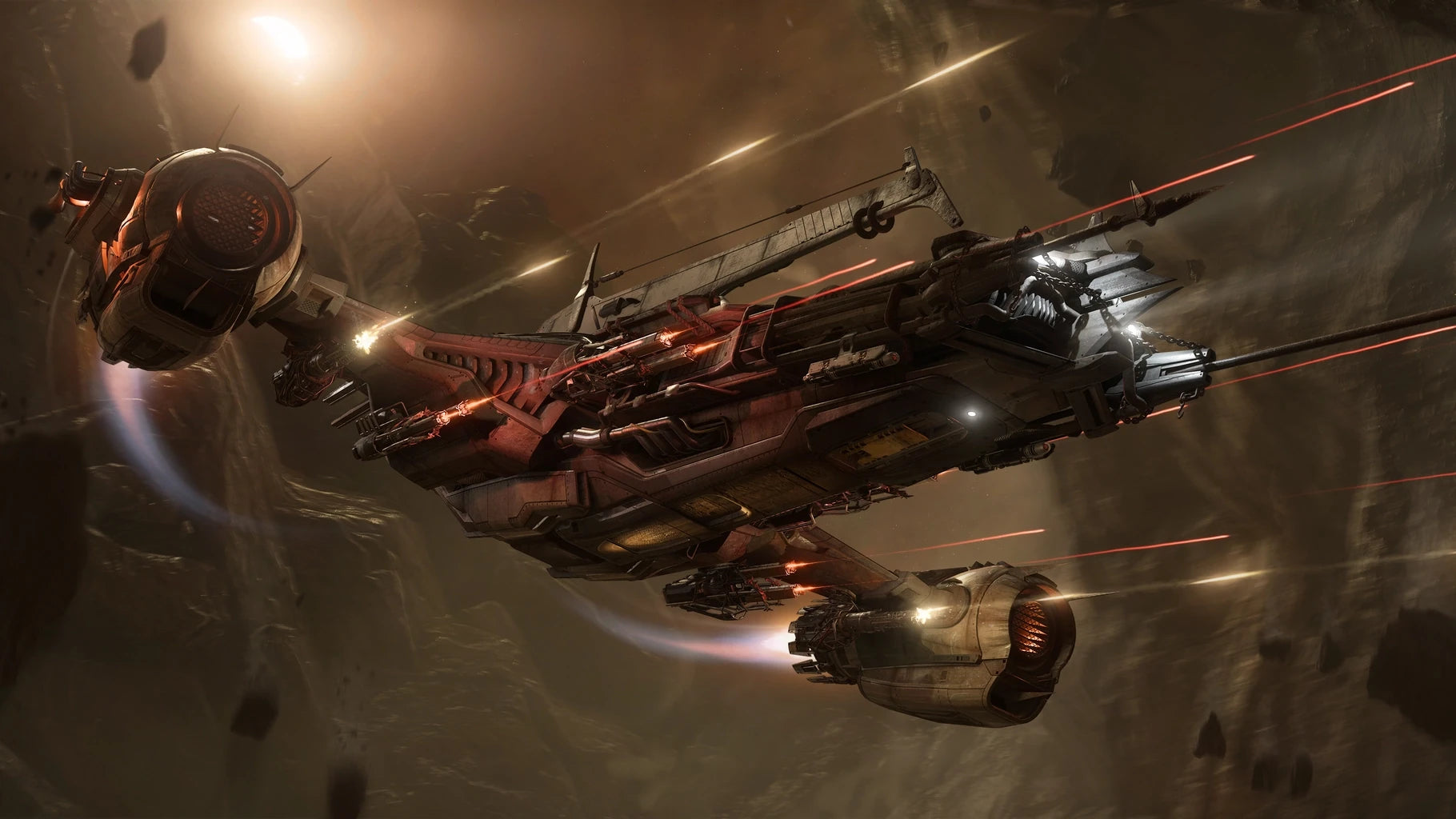Basher formation in a close range space fight