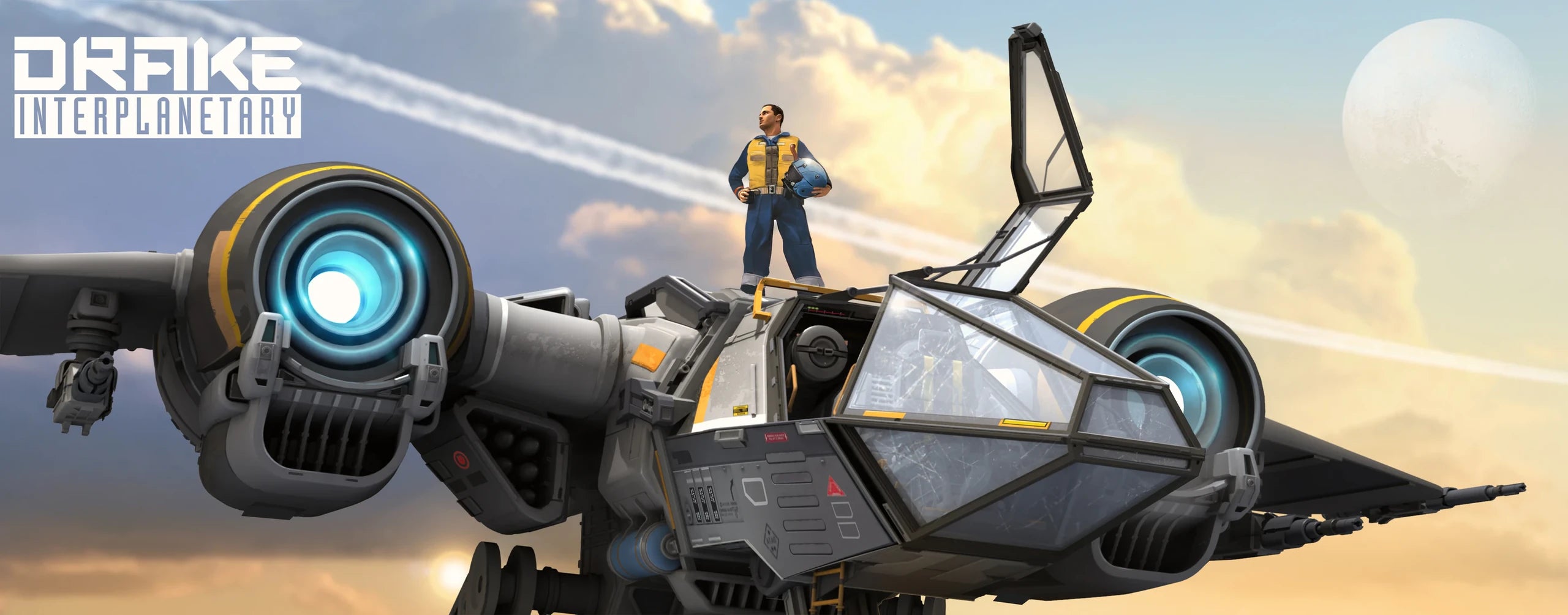 Buccaneer - with a standing pilot in Star Citizen