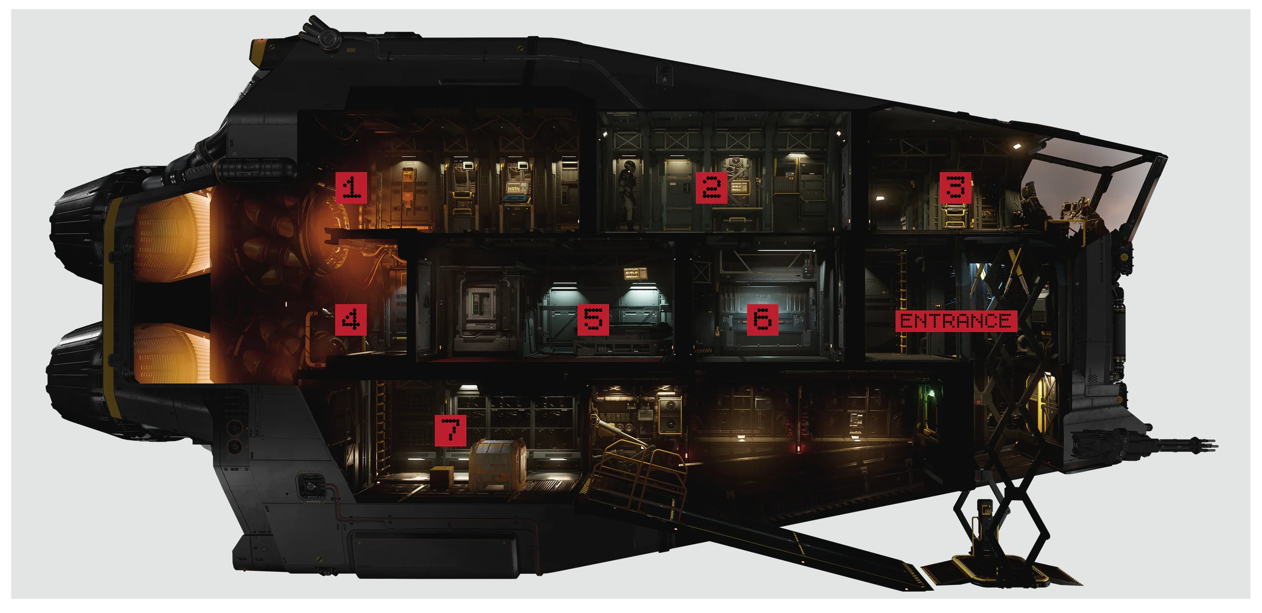 Clipper - internal cutout 1 TP in Star Citizen