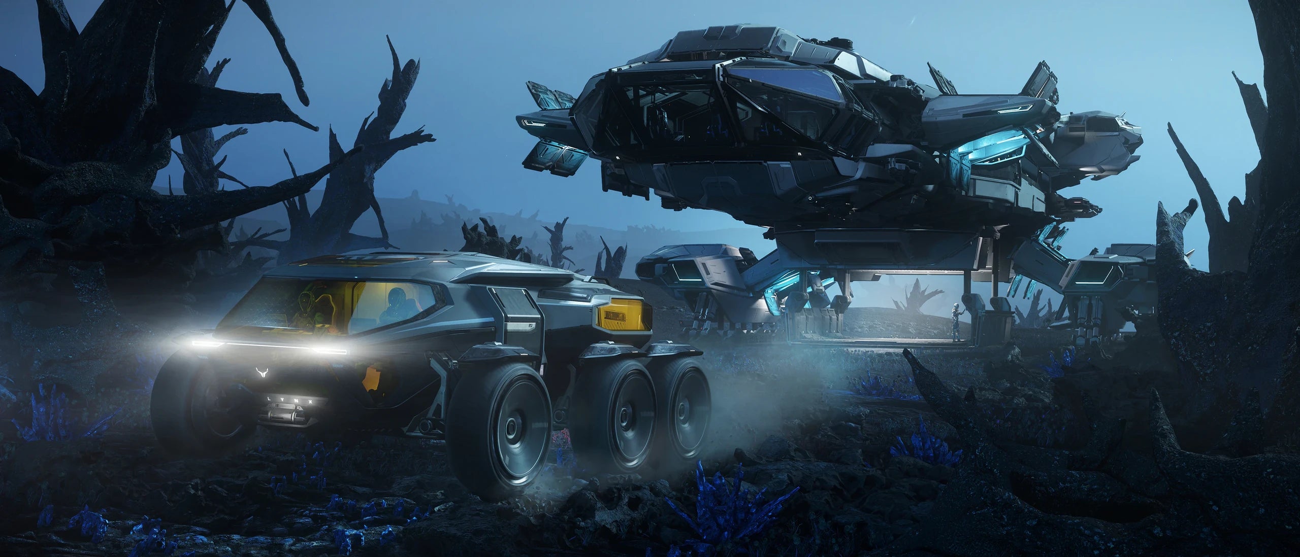 Constellation Phoenix - Lynx leaving landed Phoenix in Star Citizen