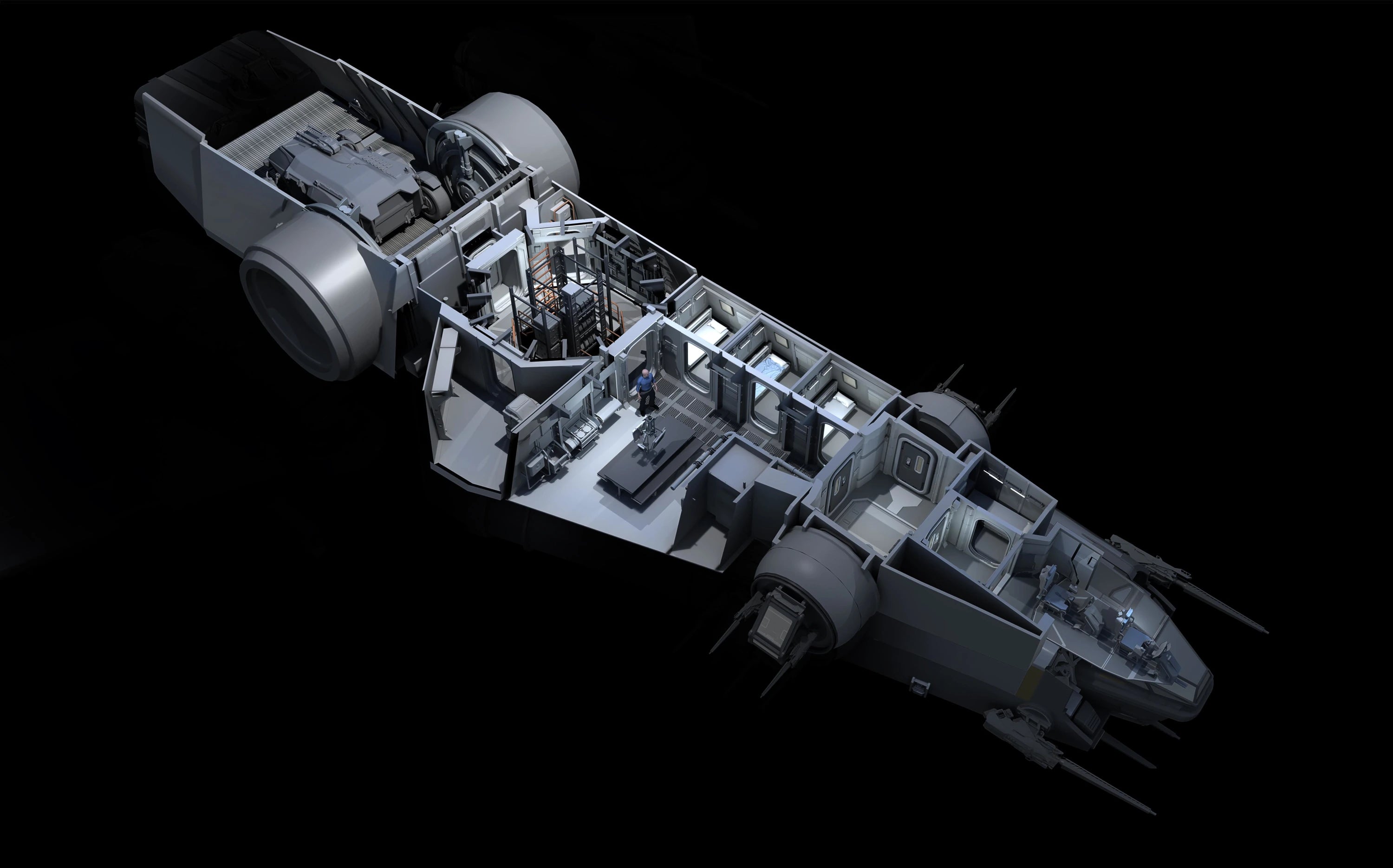 Drake Corsair cross-section schematic