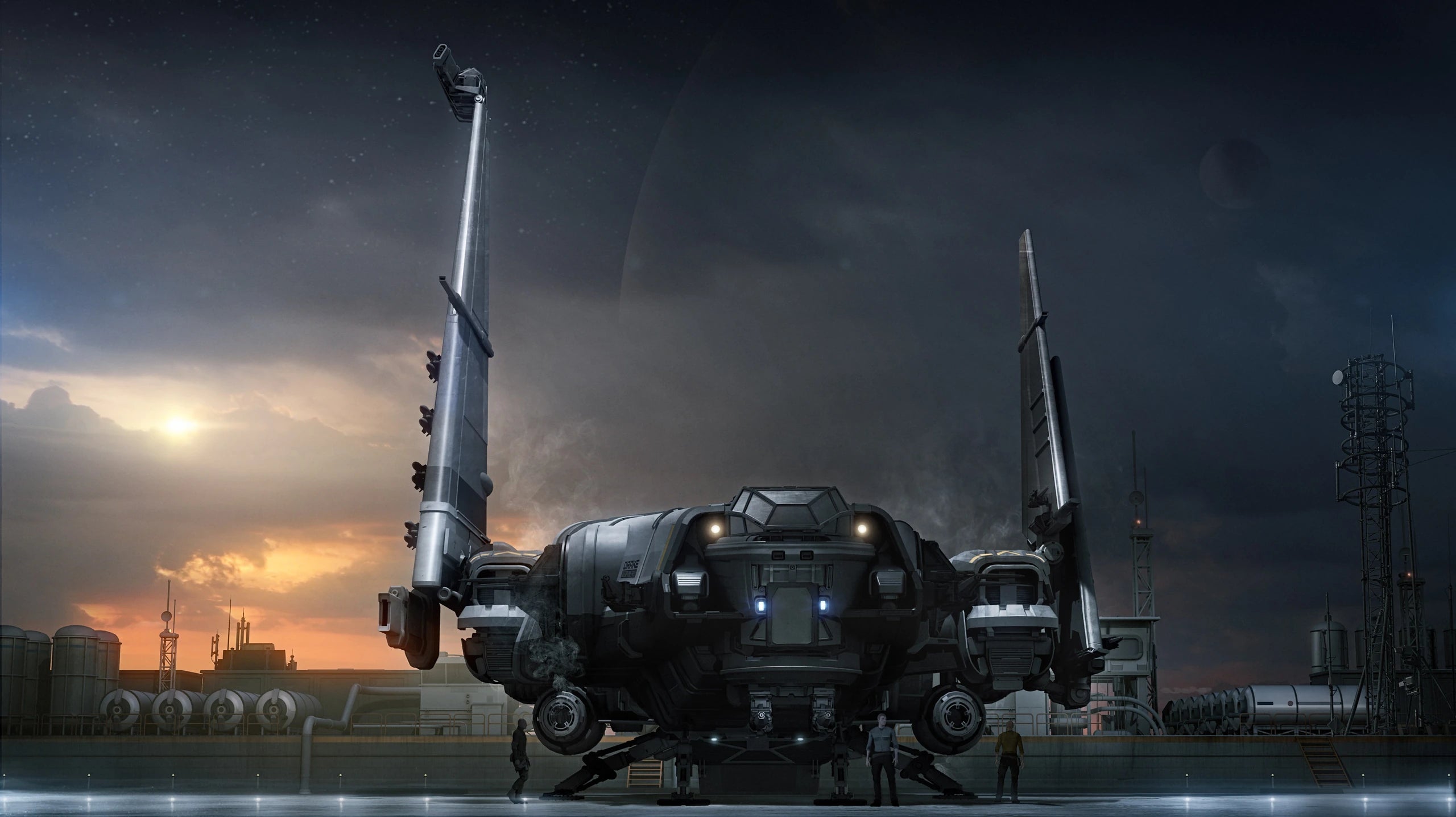 Drake Corsair parked beside a remote refueling platform
