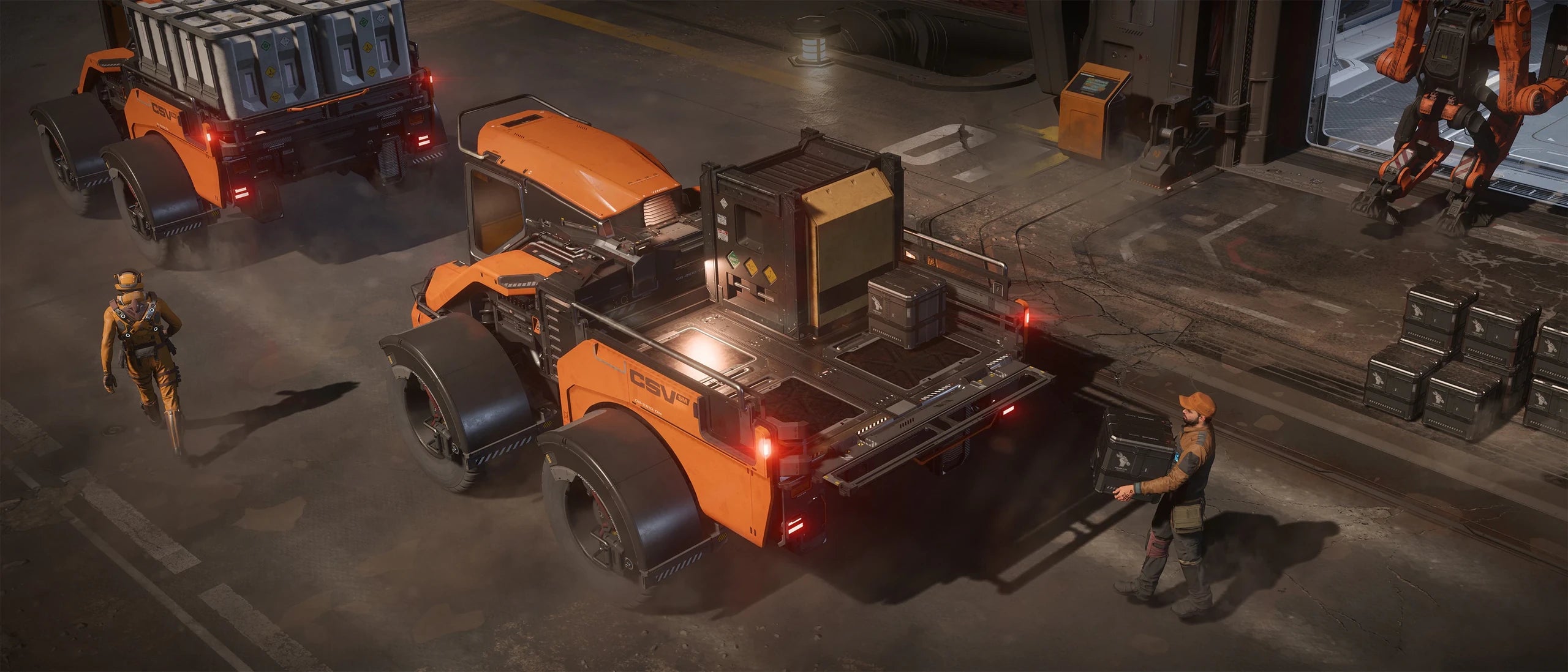 CSV-SM being loaded with cargo