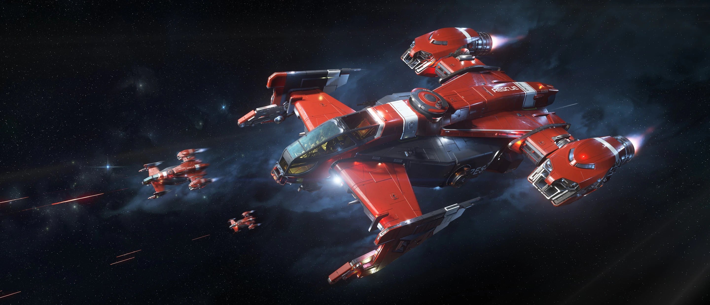 Cutlass Red - with a squadron in Star Citizen