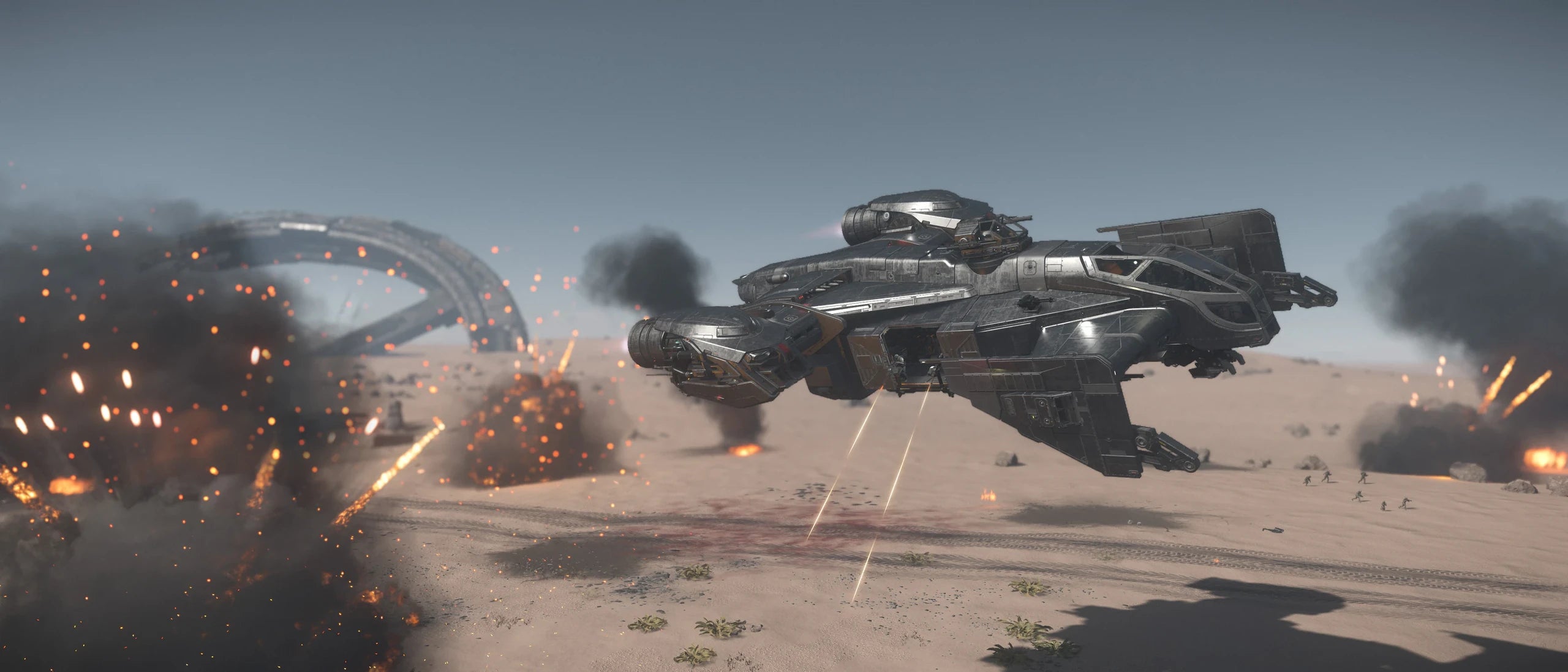 Cutlass Steel - in combat in Star Citizen